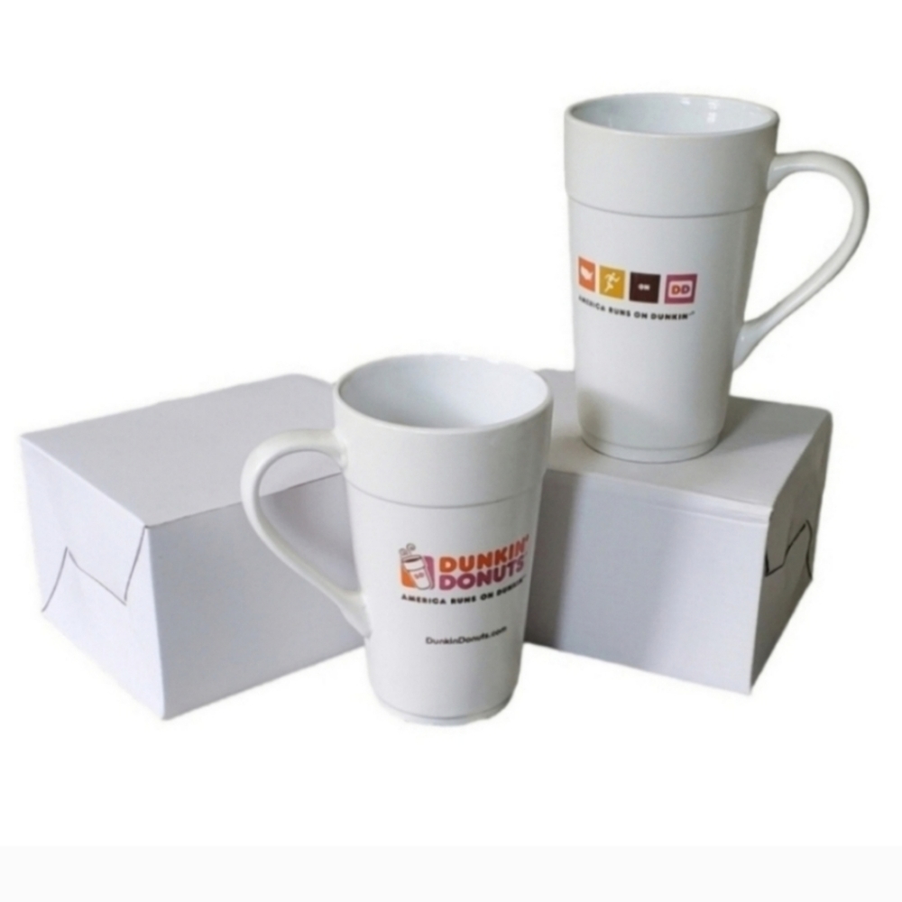 Brand New In Boxes 2 Dunkin Donuts Classic Mugs. 16 oz.